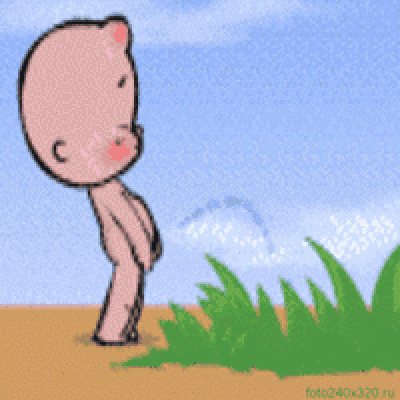 Pissing baby